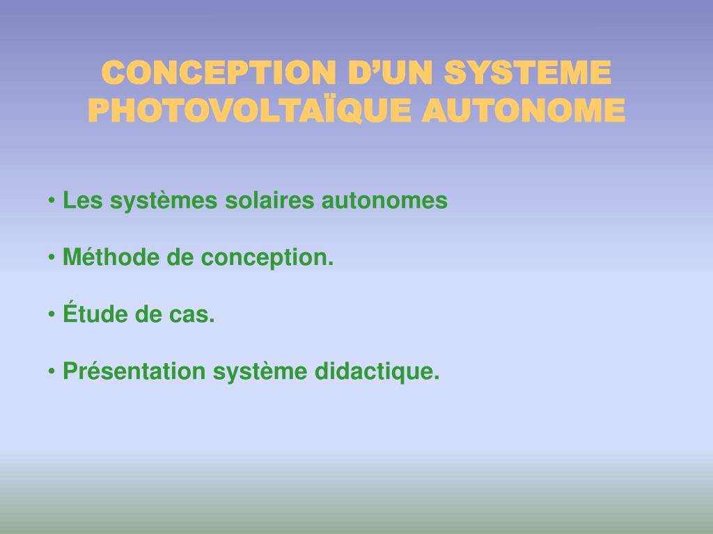découvrez comment concevoir un système photovoltaïque autonome adapté à vos besoins énergétiques. apprenez les étapes essentielles du dimensionnement, les critères de sélection des équipements et les avantages d'une installation solaire indépendante. optez pour une solution durable et économisez sur vos factures d'électricité.