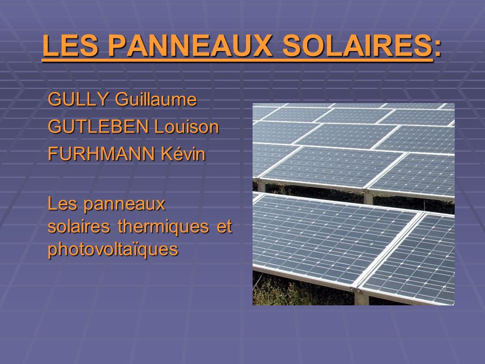 découvrez notre projet photovoltaïque innovant qui vise à promouvoir les énergies renouvelables. explorez les avantages de l'énergie solaire, notre approche écologique et les solutions durables que nous proposons pour un avenir plus vert.