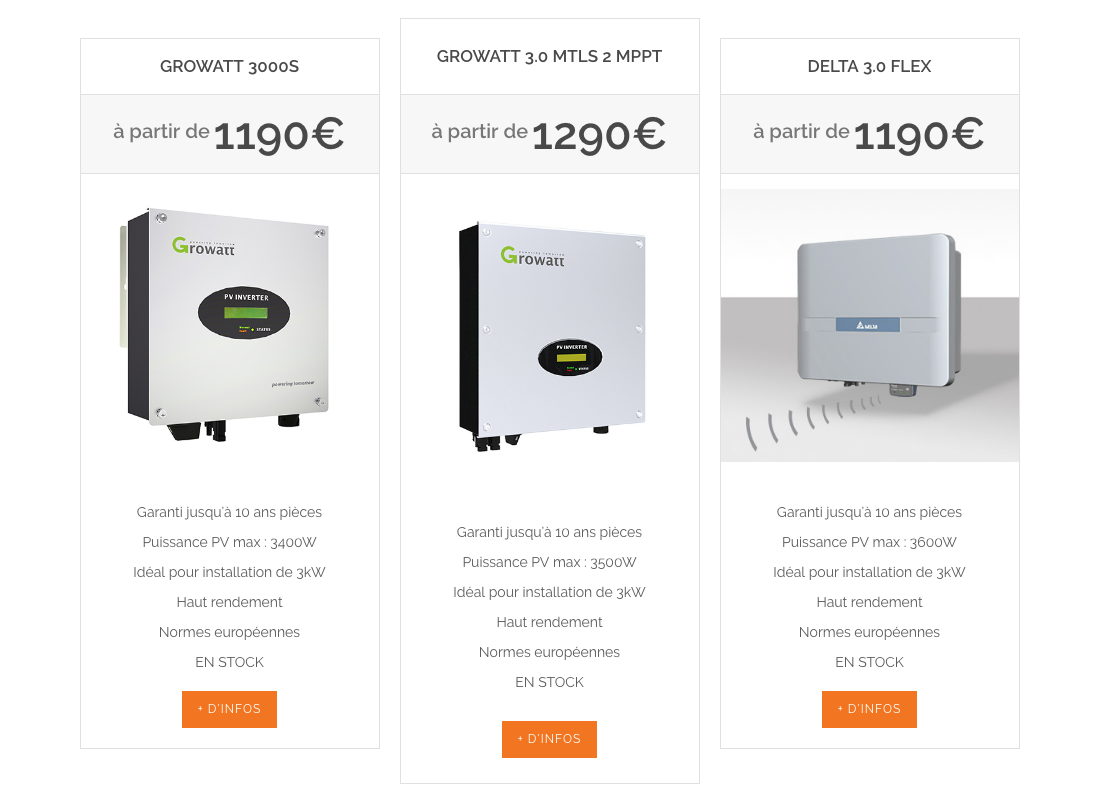 découvrez les prix des onduleurs photovoltaïques (pv) adaptés à vos besoins. comparez les modèles, obtenez des conseils d'experts et choisissez la solution idéale pour optimiser votre installation solaire et maximiser votre rendement.