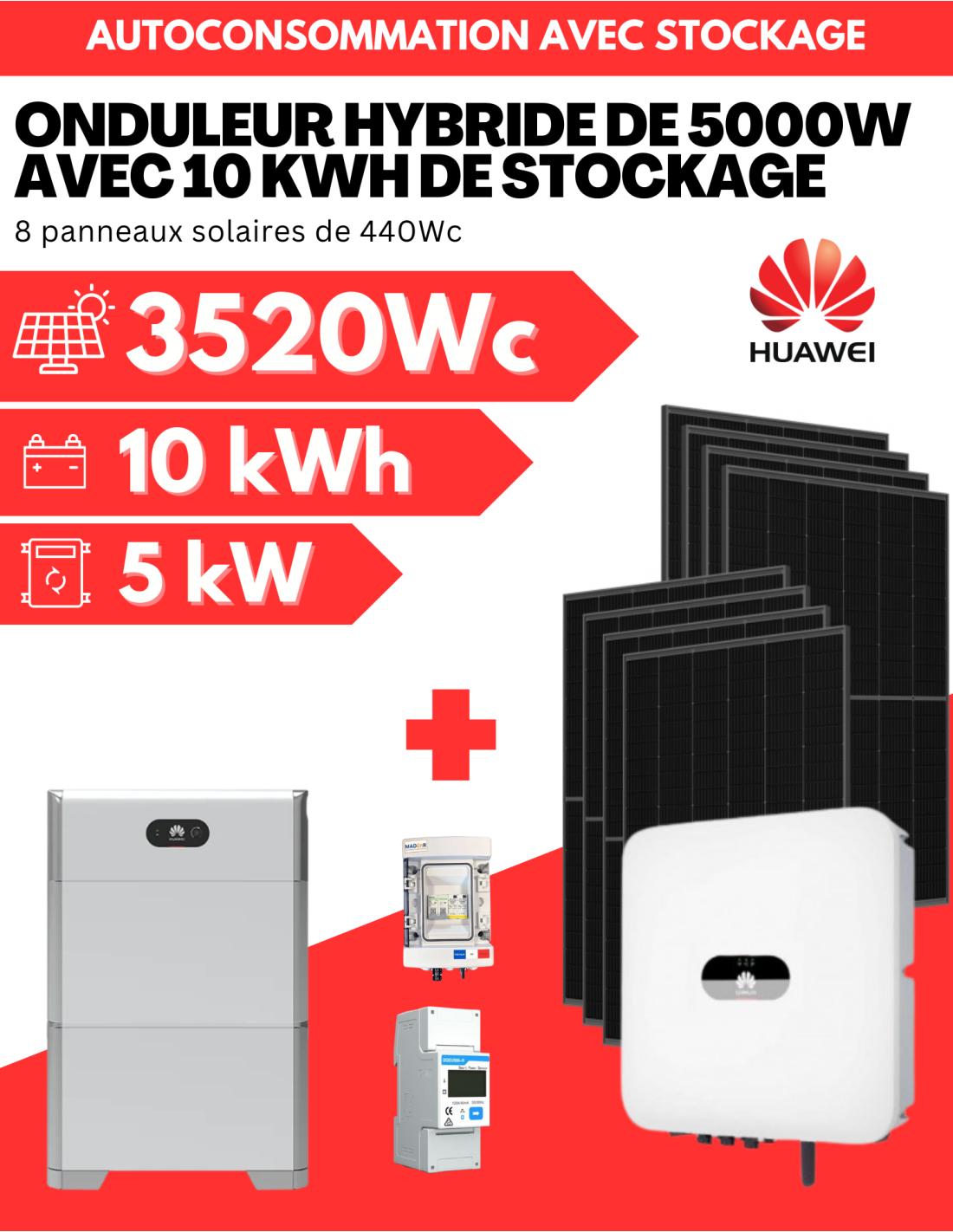 découvrez notre kit solaire 3kw avec batteries lithium, idéal pour optimiser votre production d'énergie renouvelable. profitez d'une autonomie énergétique accrue et d'une solution durable pour vos besoins domestiques. facile à installer, ce kit vous permettra de réduire vos factures d'électricité tout en respectant l'environnement.