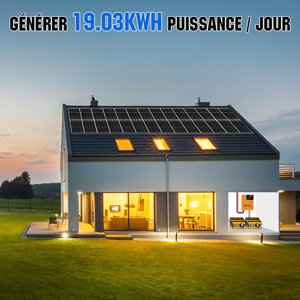 découvrez notre kit solaire maison, une solution durable et économique pour électrifier votre habitat. profitez d'une énergie renouvelable et autonome, tout en réduisant votre impact environnemental. facile à installer et adapté à tous les types de logements !