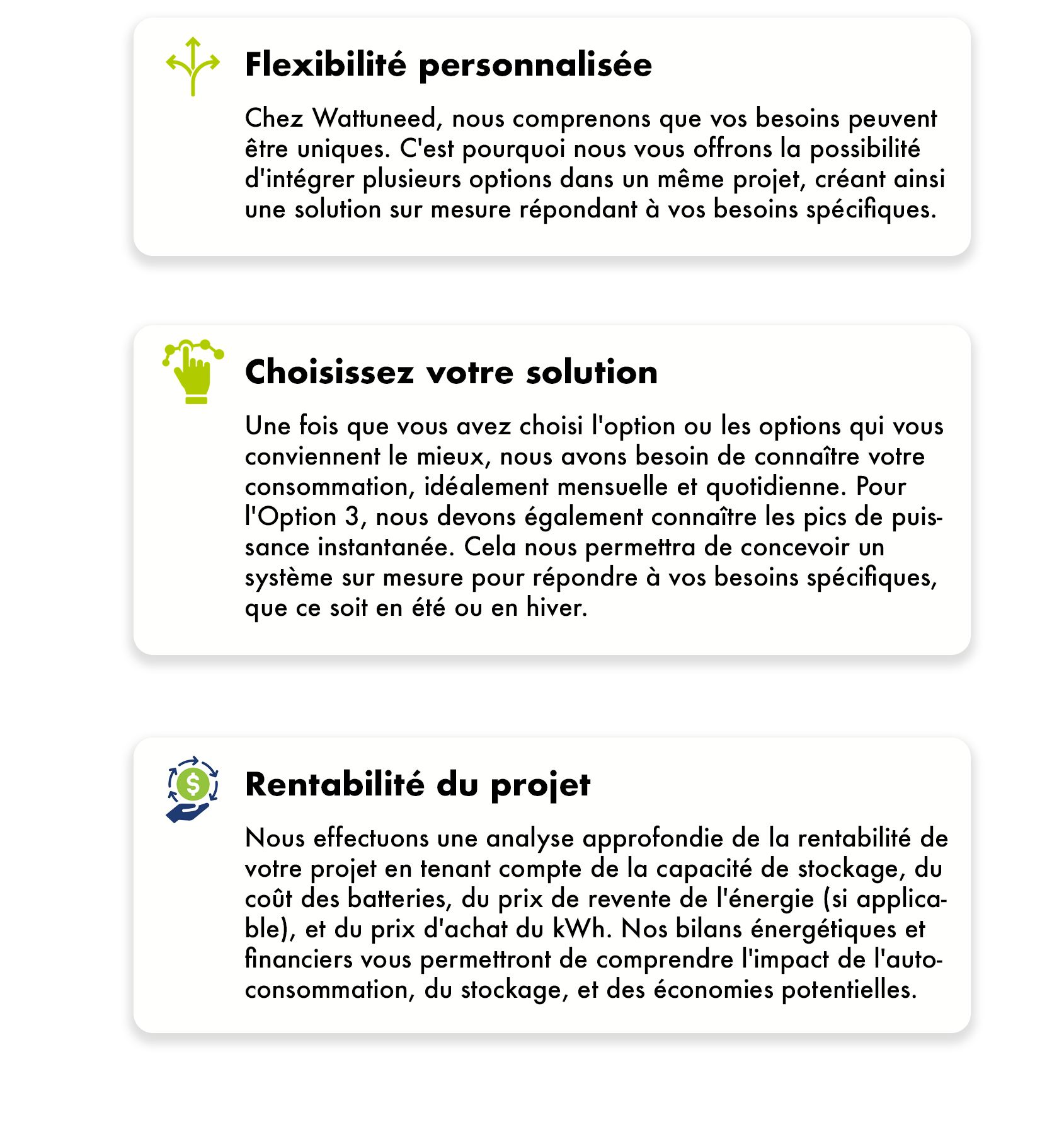 wattuneed est votre partenaire idéal pour des solutions énergétiques innovantes et durables. découvrez nos produits et services dédiés à la gestion de l'énergie, l'optimisation des ressources et l'autoconsommation, conçus pour vous aider à réduire votre empreinte carbone tout en réalisant des économies sur vos factures d'énergie.