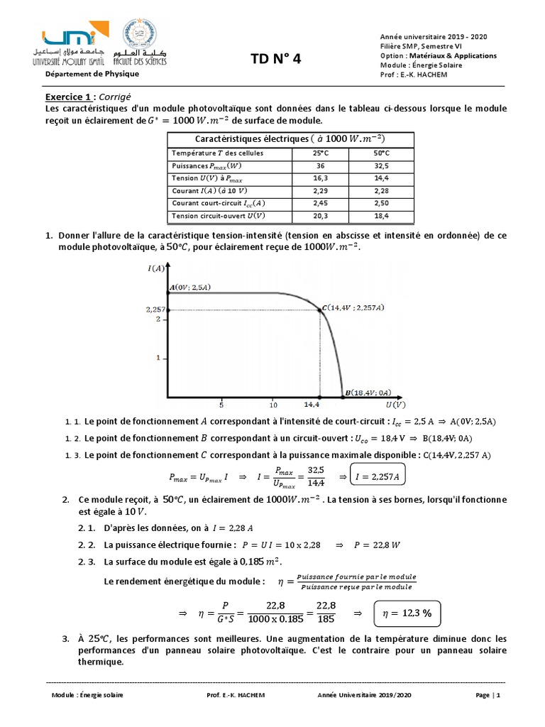 découvrez notre exercice sur les cellules photovoltaïques, un outil pratique pour comprendre le fonctionnement et l'importance de l'énergie solaire. apprenez à concevoir, optimiser et évaluer des systèmes photovoltaïques grâce à des exemples concrets et des explications claires.