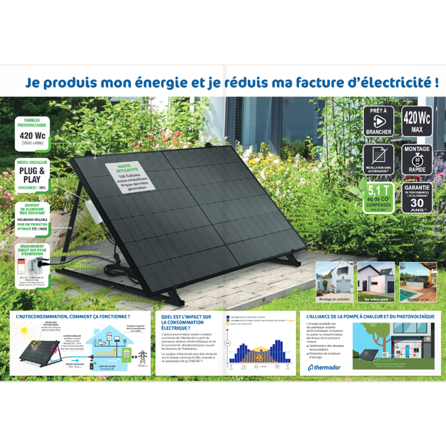 découvrez notre kit photovoltaïque complet pour transformer la lumière du soleil en énergie durable. idéal pour réduire vos factures d'électricité et contribuer à un avenir écologique. facile à installer et performant, il vous permet d'exploiter l'énergie solaire en toute simplicité.