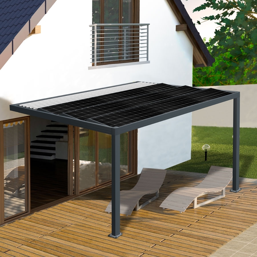 découvrez notre pergola solaire, une solution innovante pour profiter de votre espace extérieur tout en vous protégeant du soleil. alliant design moderne et fonctionnalité, cette pergola vous offre un confort optimal et une ambiance conviviale. parfaite pour les terrasses et jardins, elle est équipée de panneaux solaires pour une autonomie énergétique. transformez votre extérieur en un lieu de détente chic et écologique.