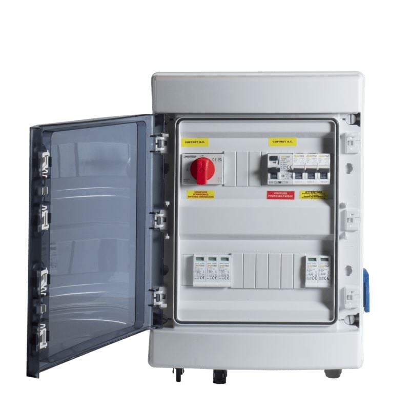 découvrez notre coffret ac pv pour installations solaires photovoltaïques : sécurité, fiabilité et protection optimale de votre système solaire. facile à installer, conforme aux normes, idéal pour tous vos besoins d’autoconsommation.